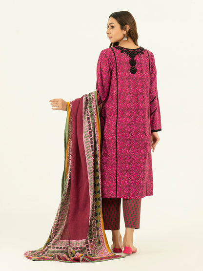 3 Piece Winter Cotton Suit-Embroidered (Pret)