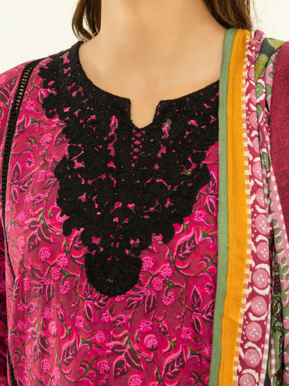 3 Piece Winter Cotton Suit-Embroidered (Pret)