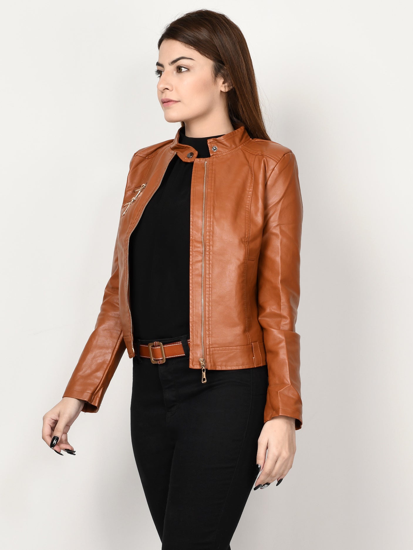 Leather Jacket - Brown