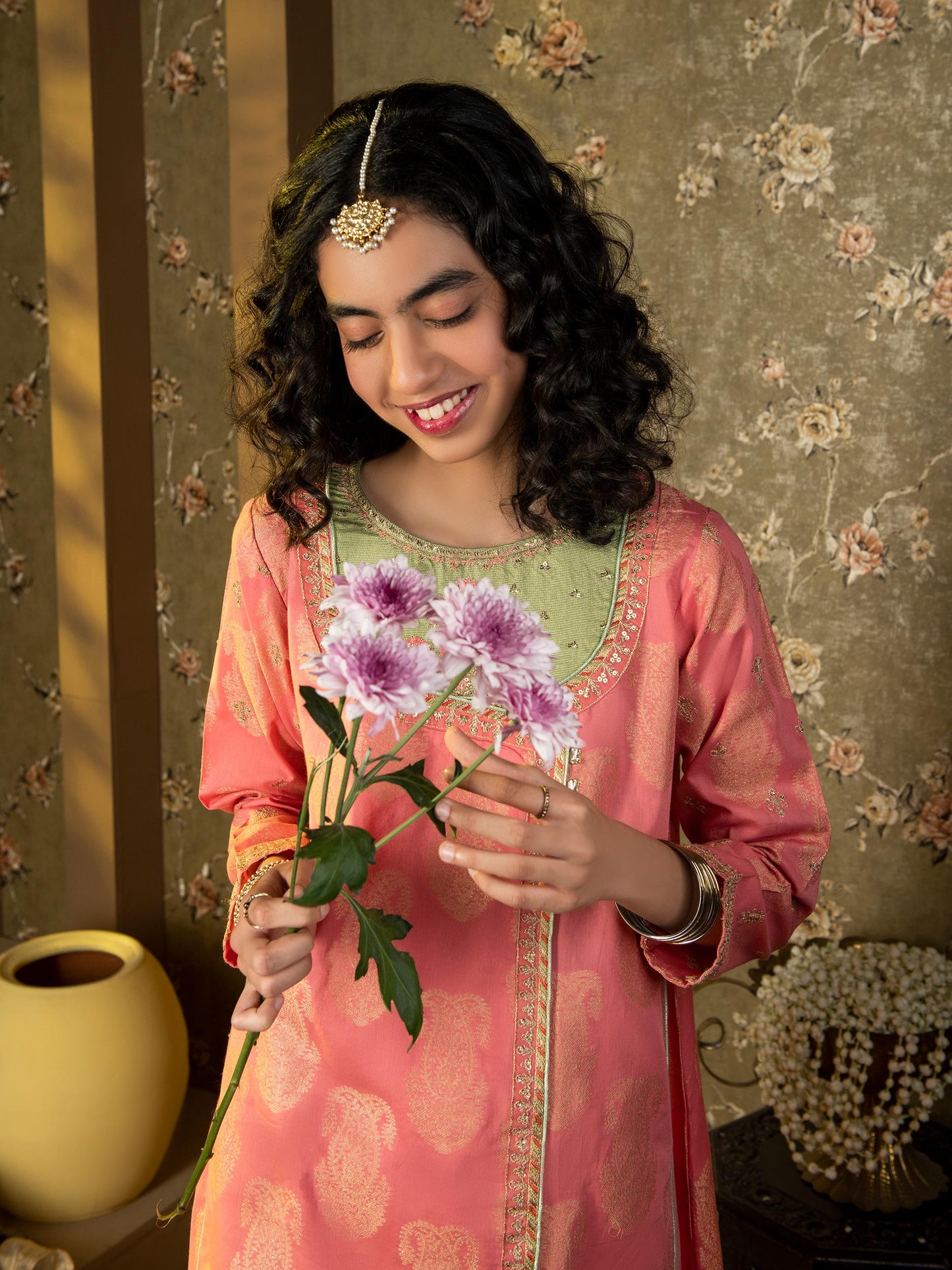 Embroidered Jacquard Suit