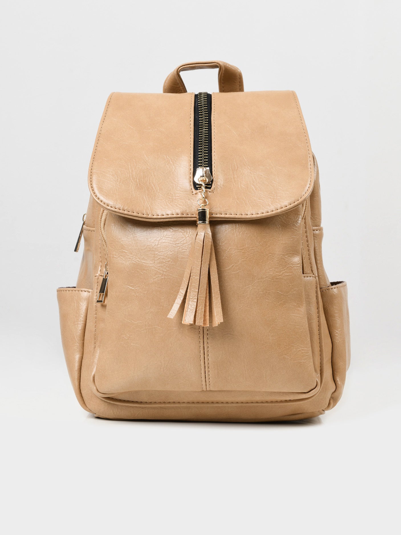 Zipped Tassel Backpack