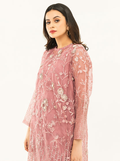 2 Piece Organza Suit-Embellished (Pret)