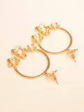 metallic-floral-earrings