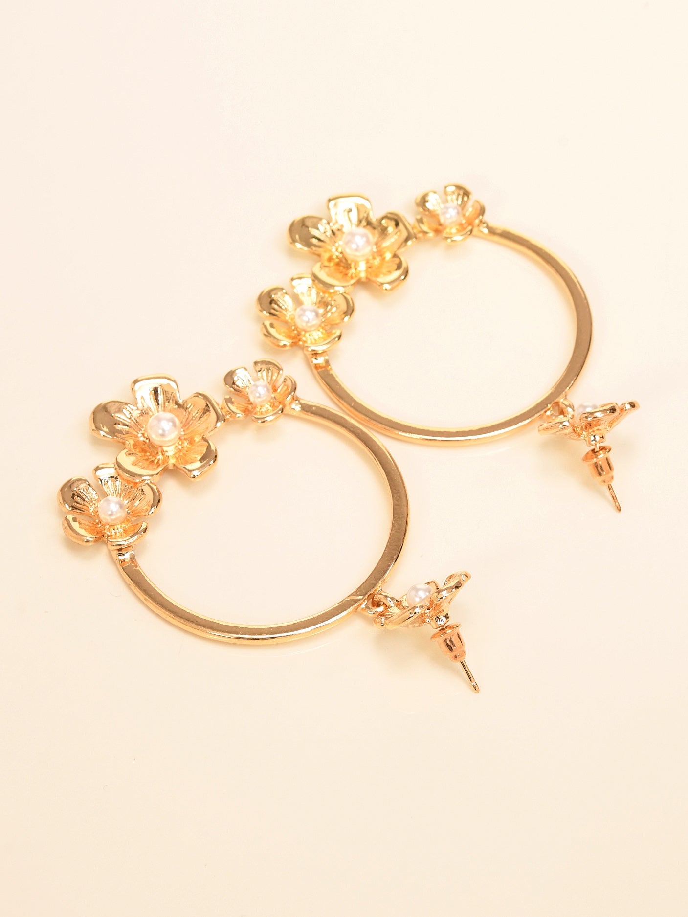 Metallic Floral Earrings