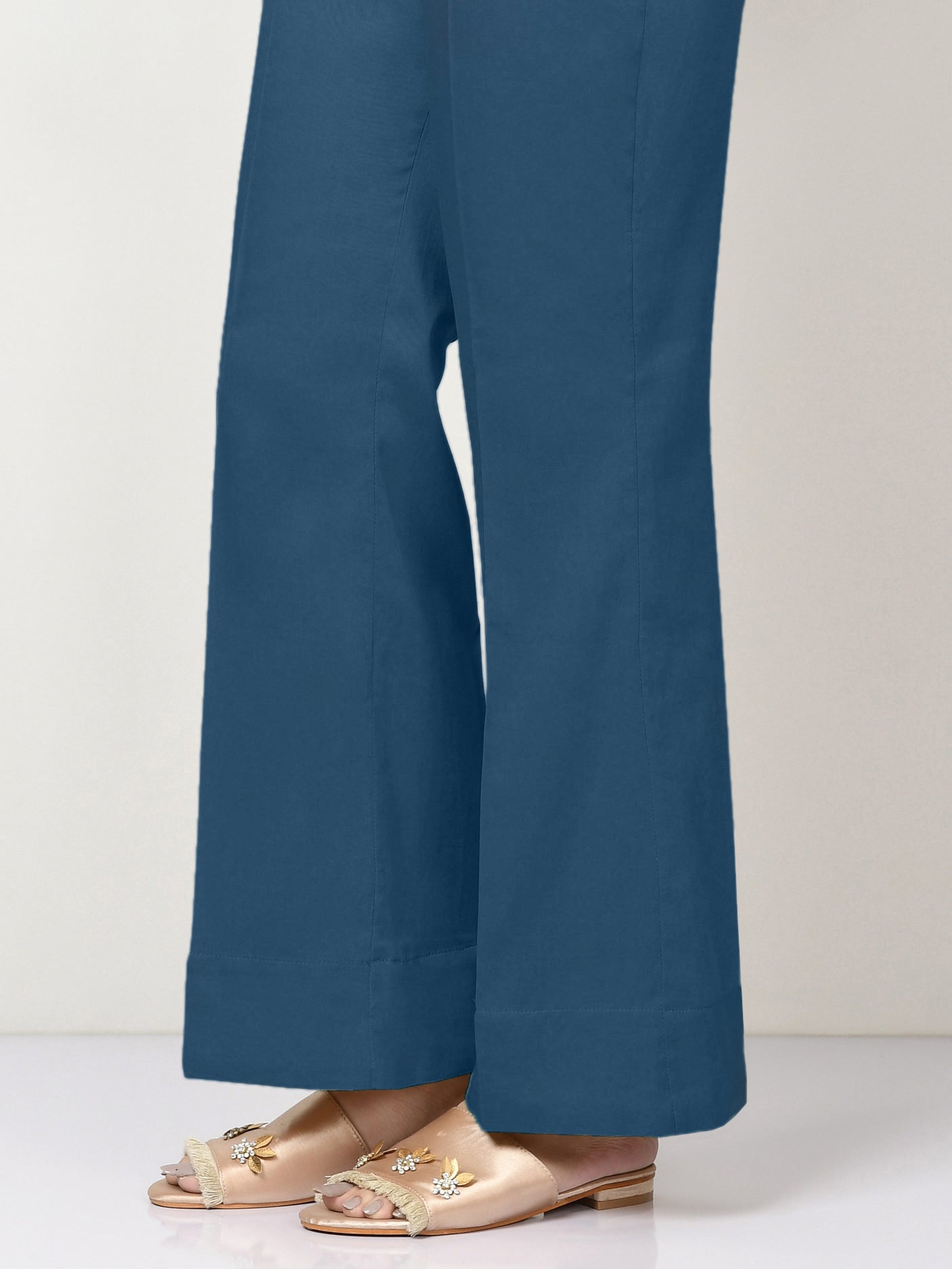 Unstitched Cambric Trouser - Blue