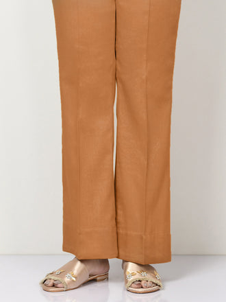Unstitched Cambric Trouser - Dark Yellow