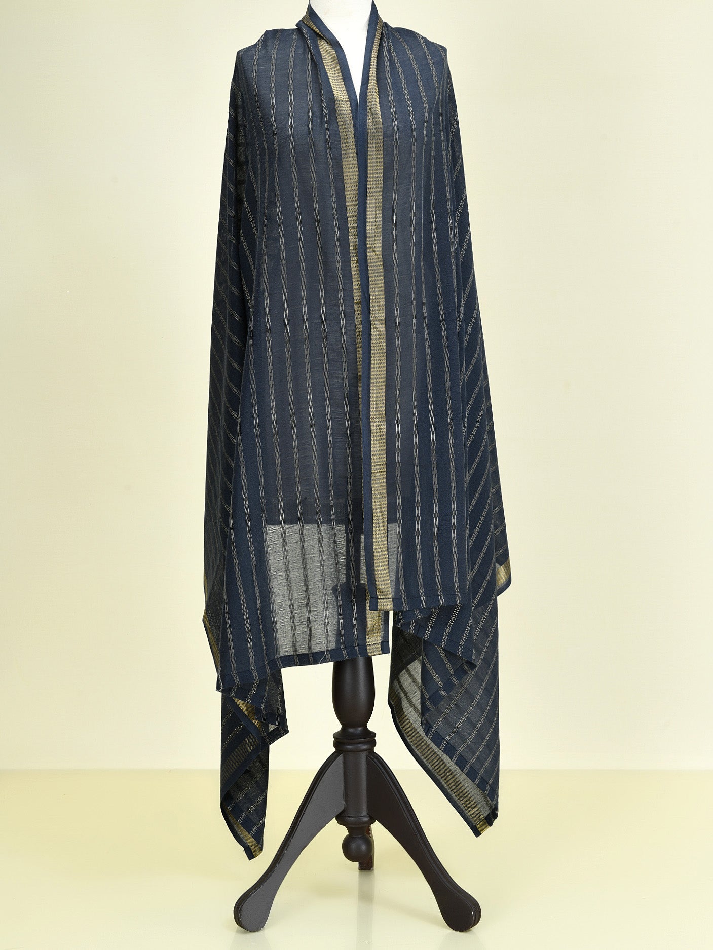 Cotton Net Dupatta -Dark Blue