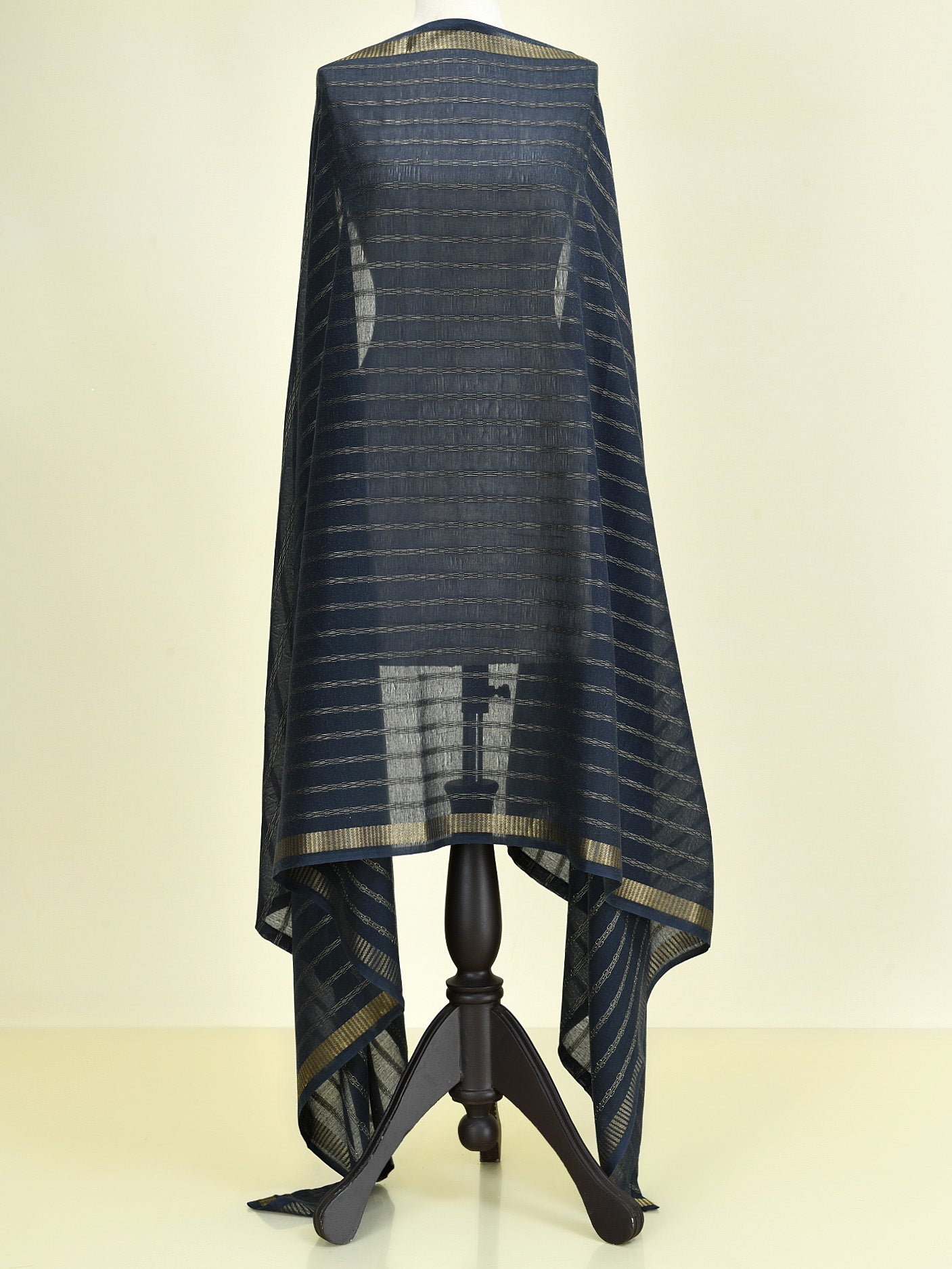 Cotton Net Dupatta -Dark Blue