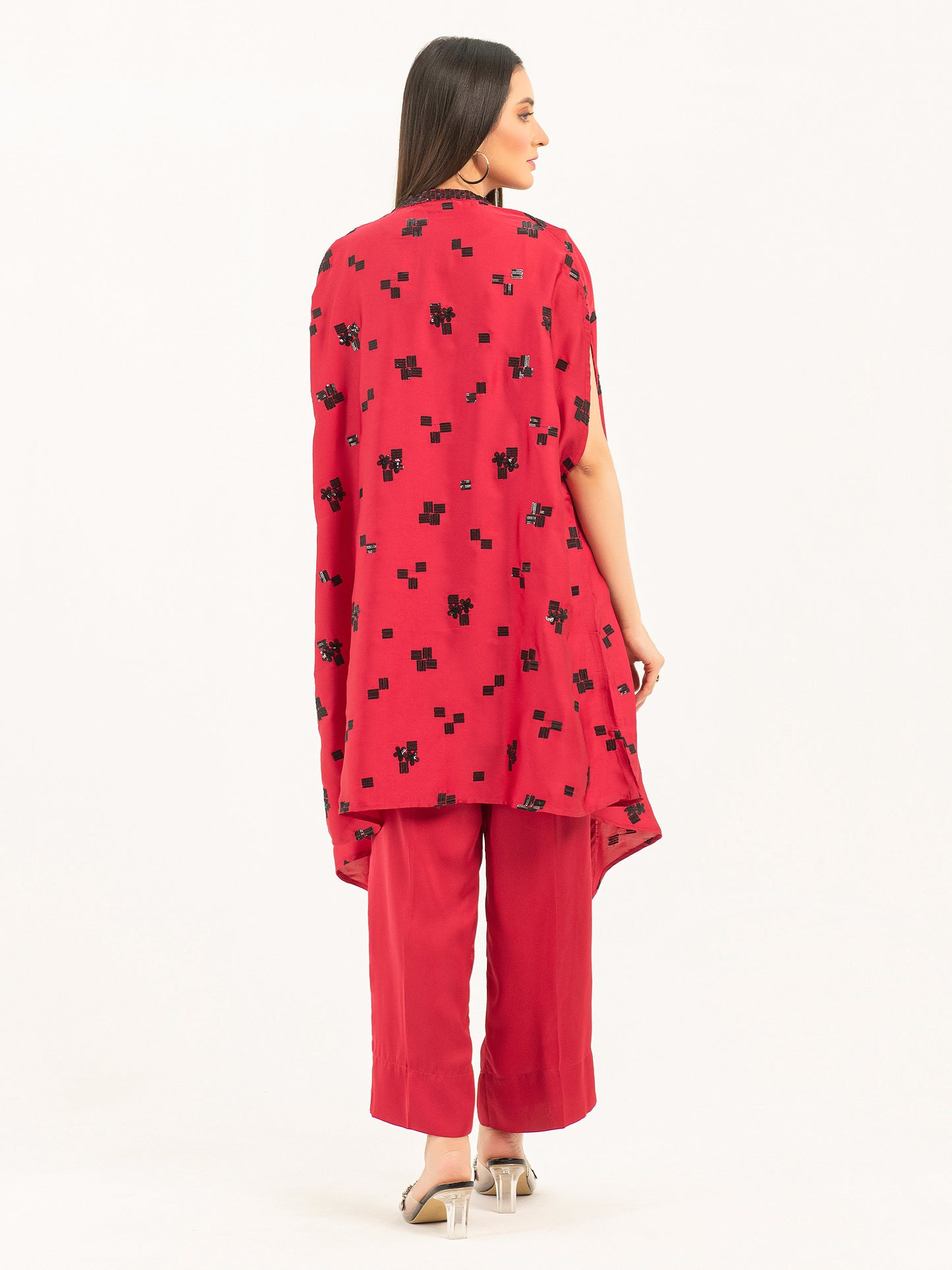 2 Piece Silk Suit- Embroidered (Pret)