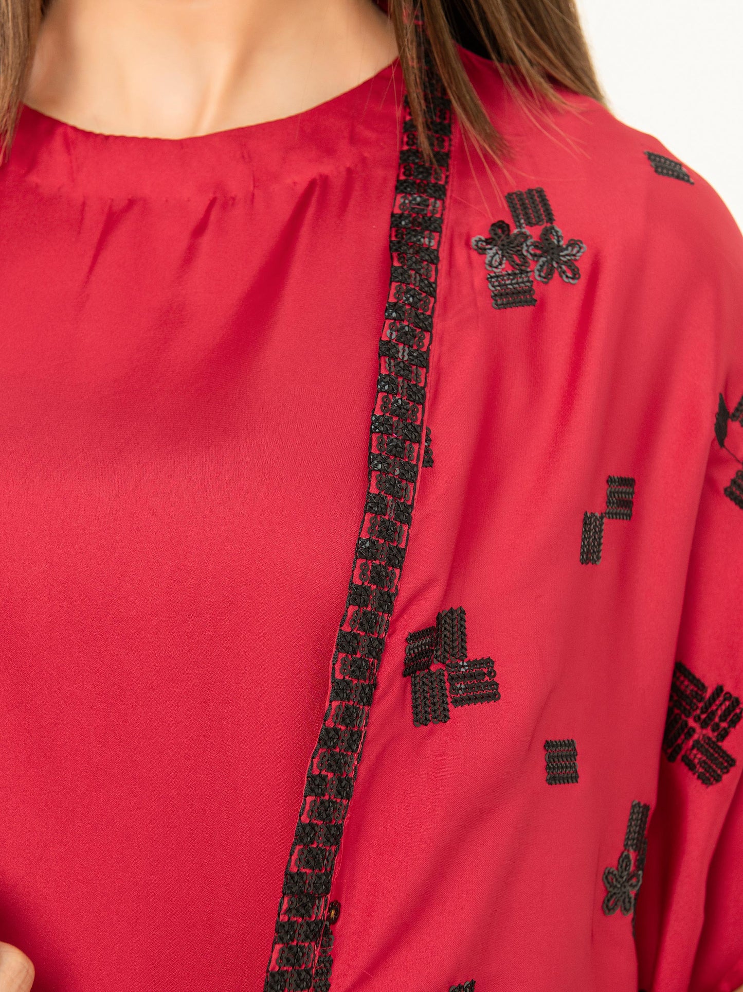2 Piece Silk Suit- Embroidered (Pret)