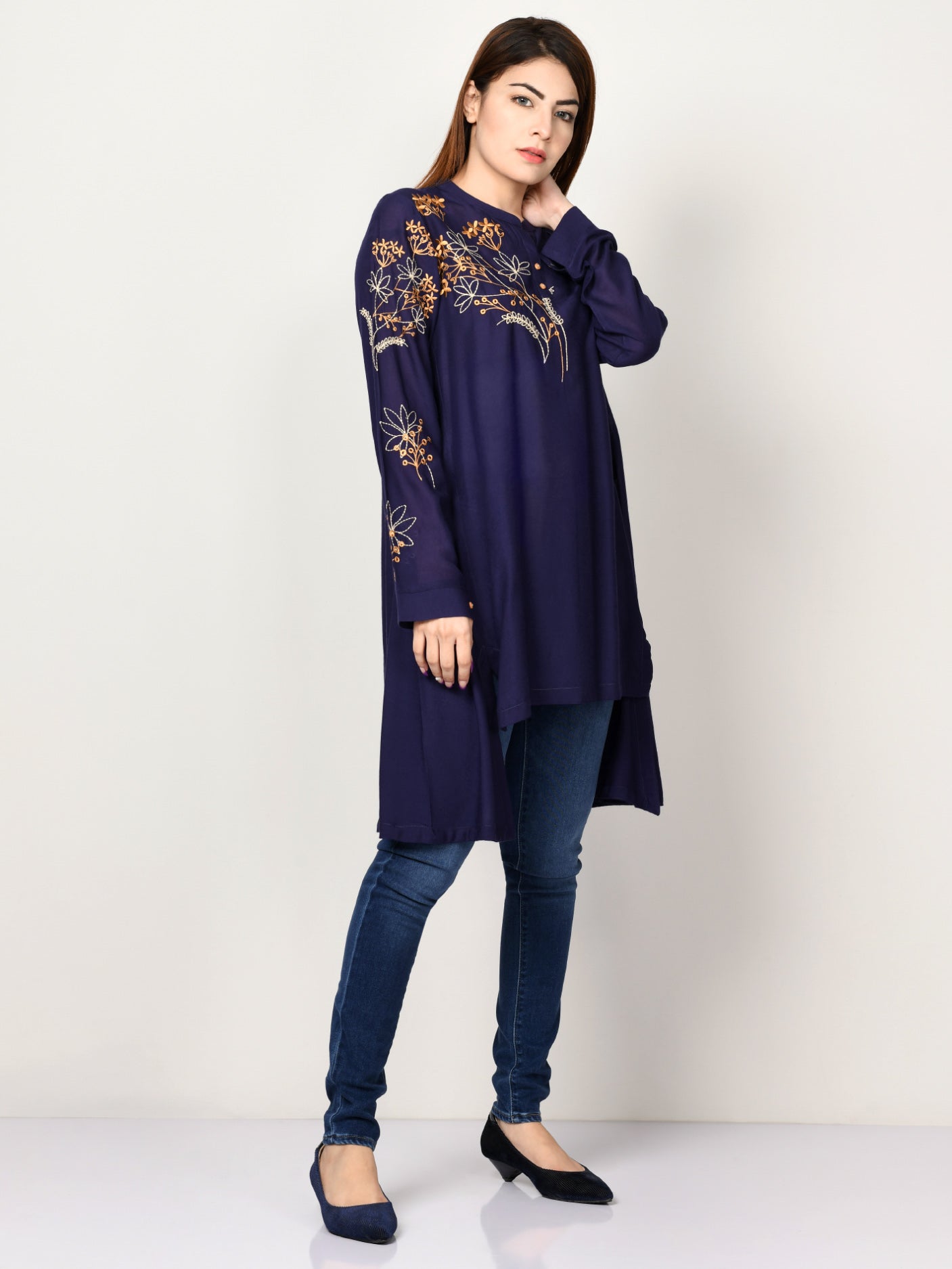 Embroidered Arabic Lawn Shirt