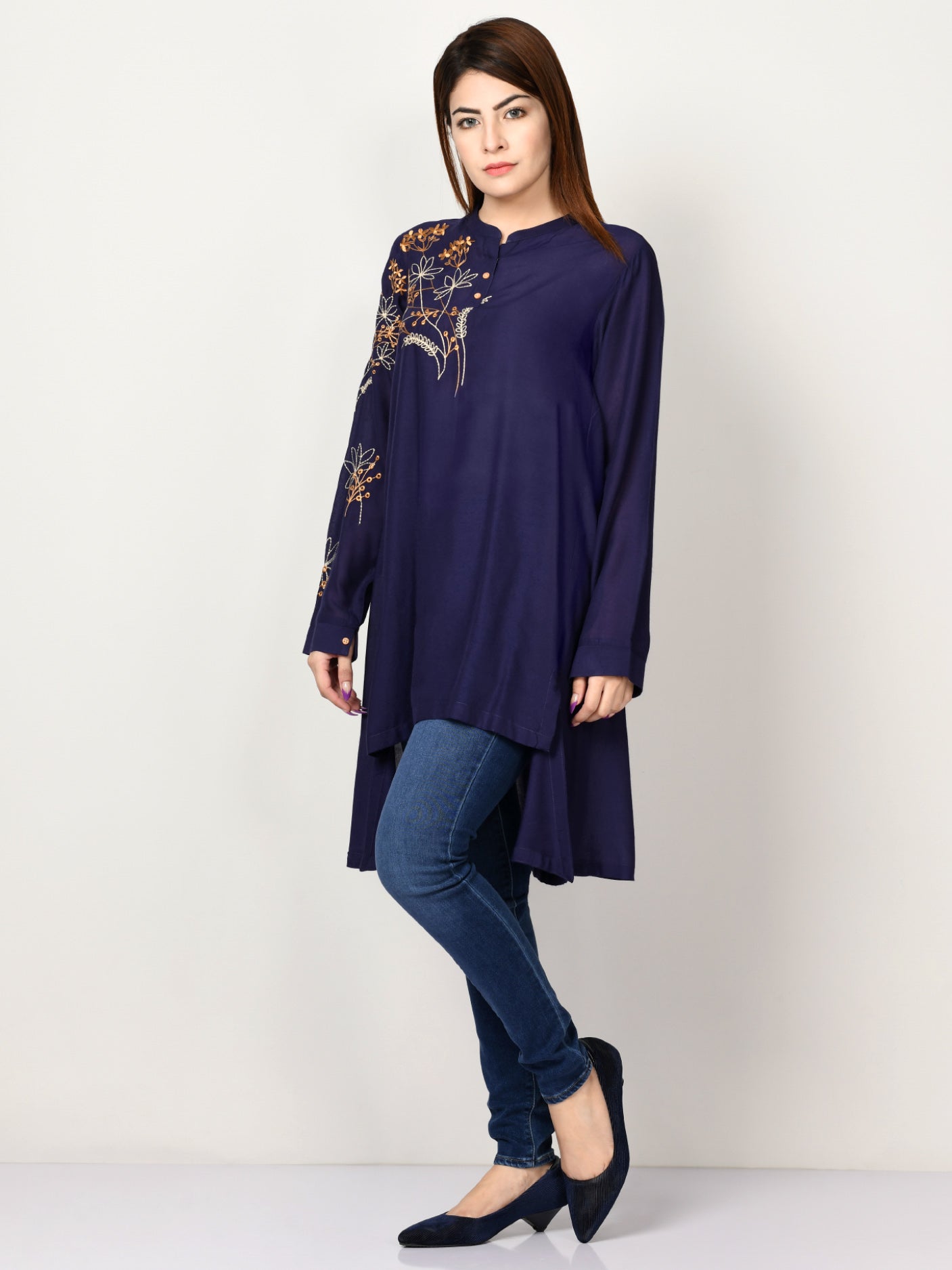 Embroidered Arabic Lawn Shirt