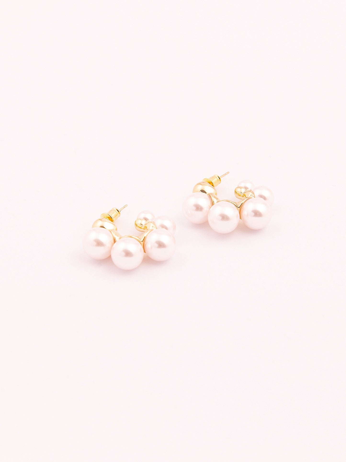 Pearl C-Hoop Earrings