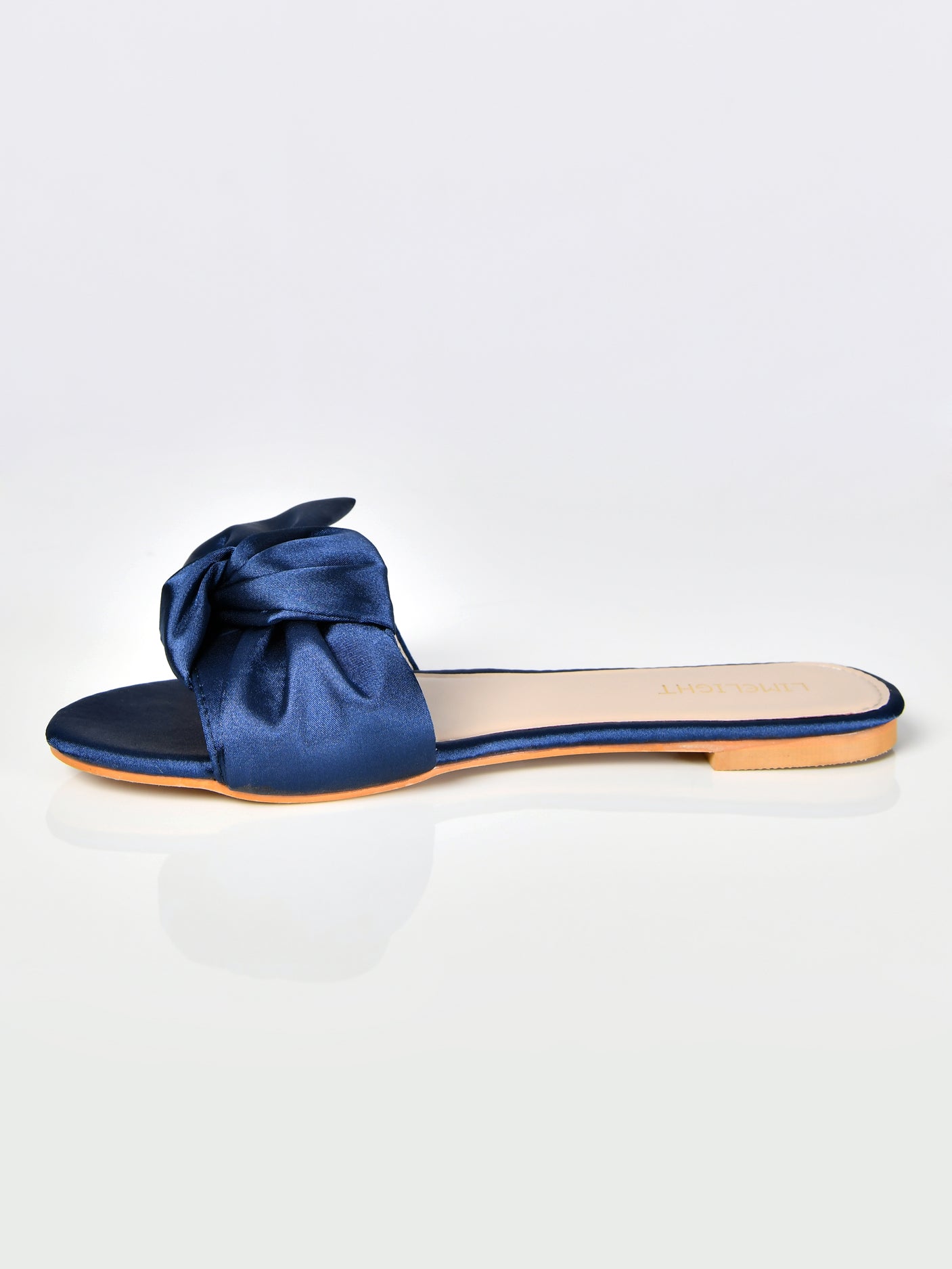 Satin Bow Sandals-Blue