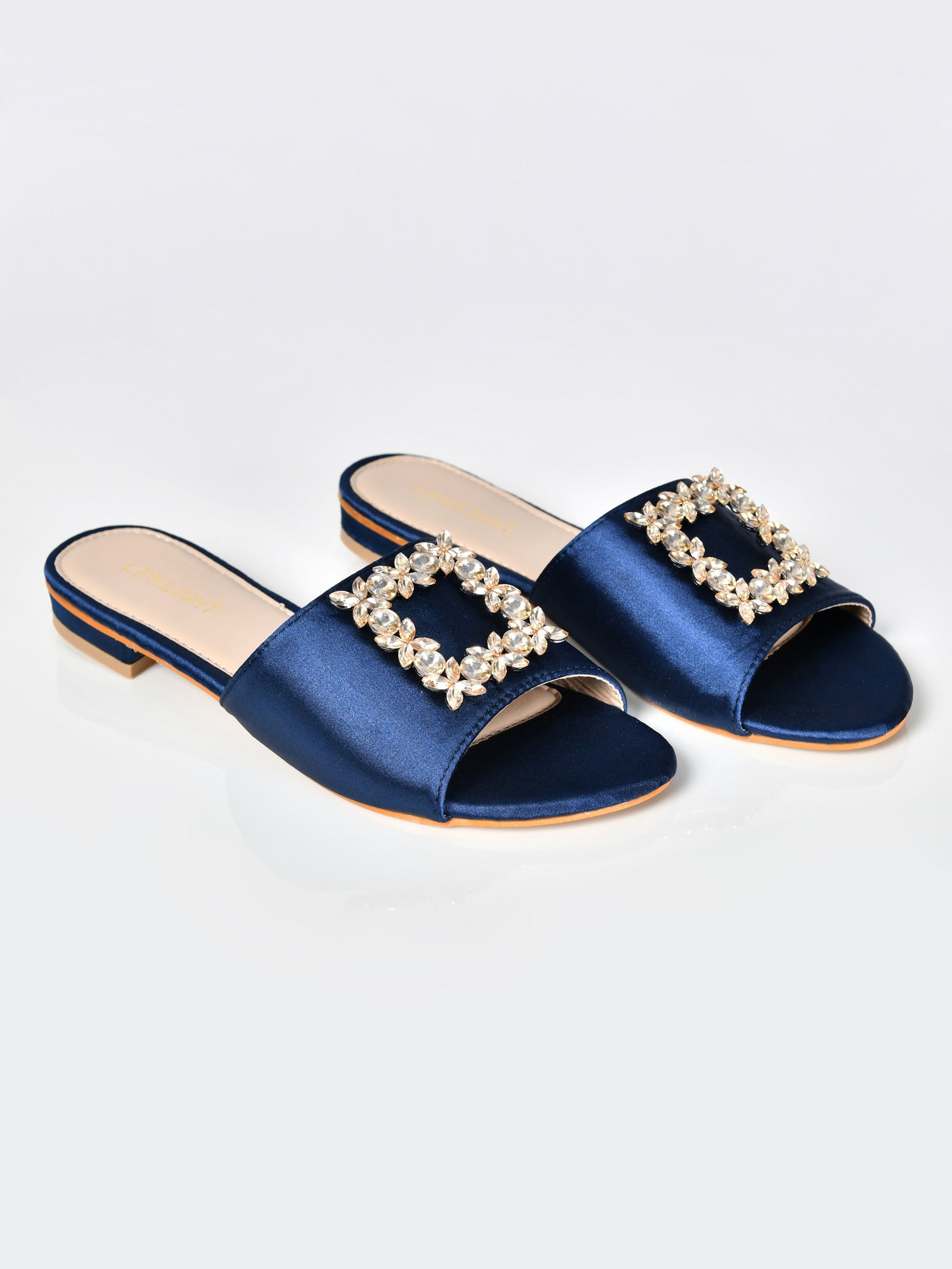 Square Stones Sandals-Blue