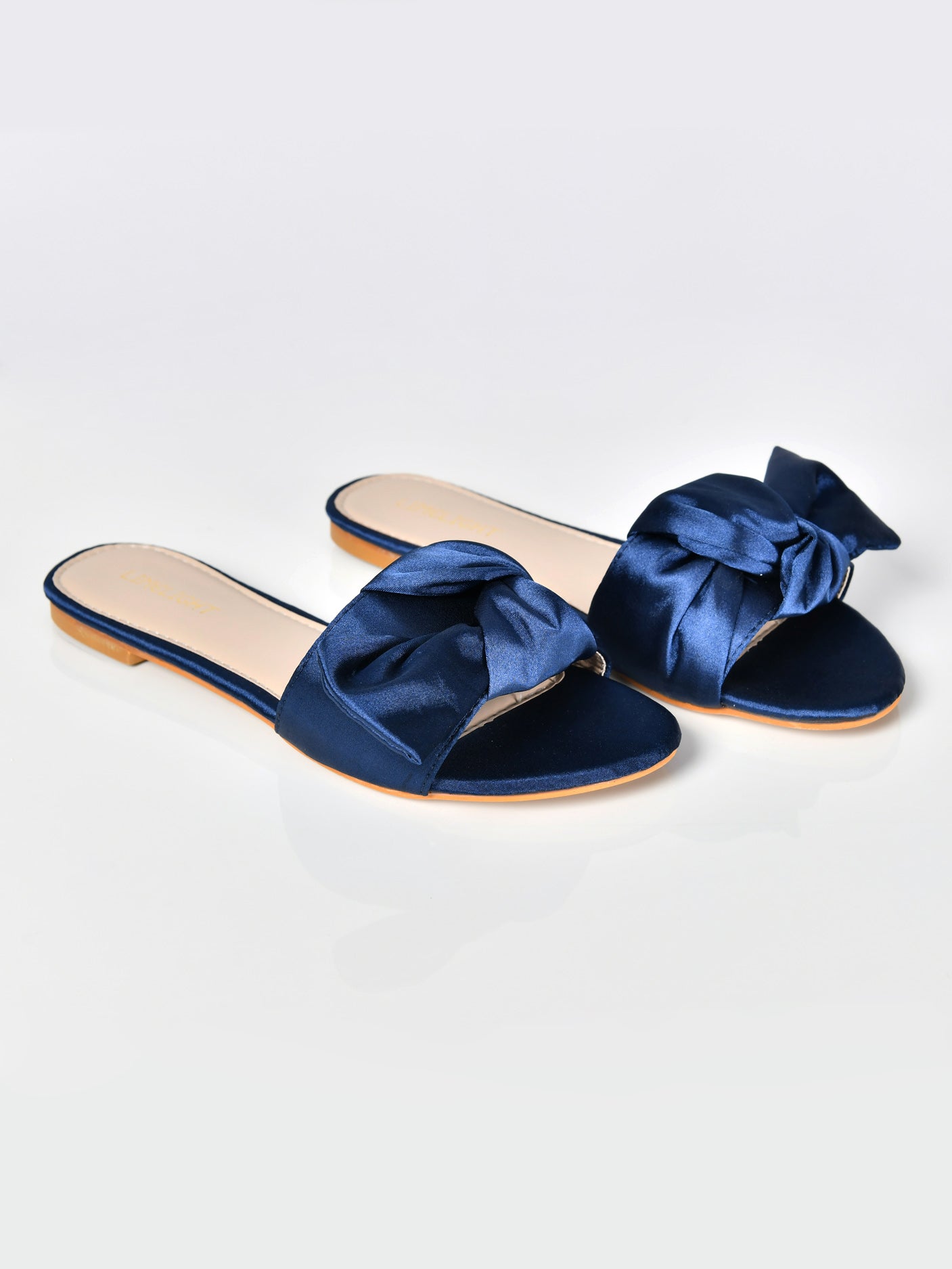 Satin Bow Sandals-Blue