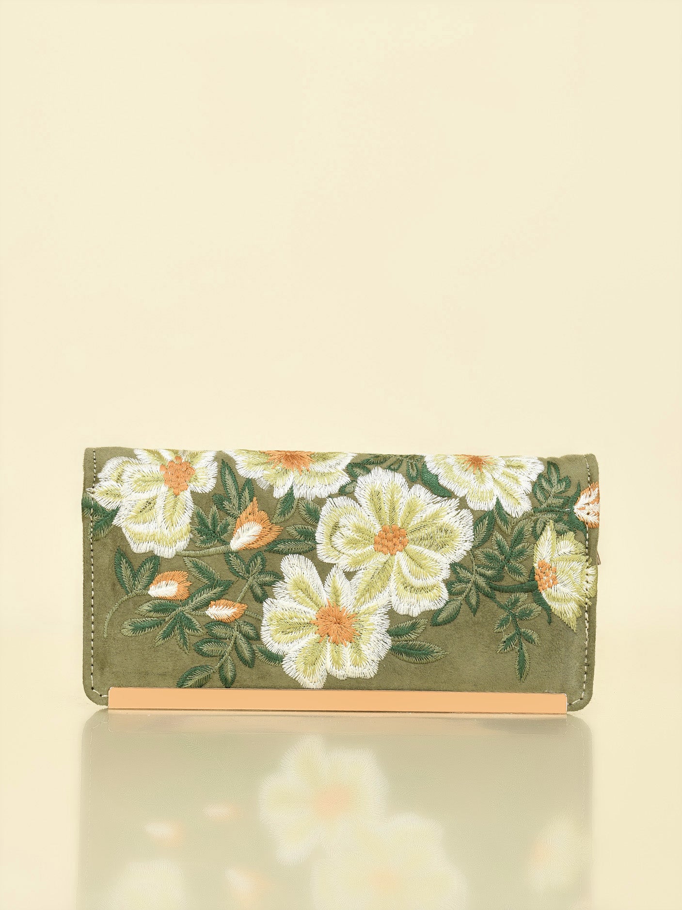 Floral Embroidered Wallet
