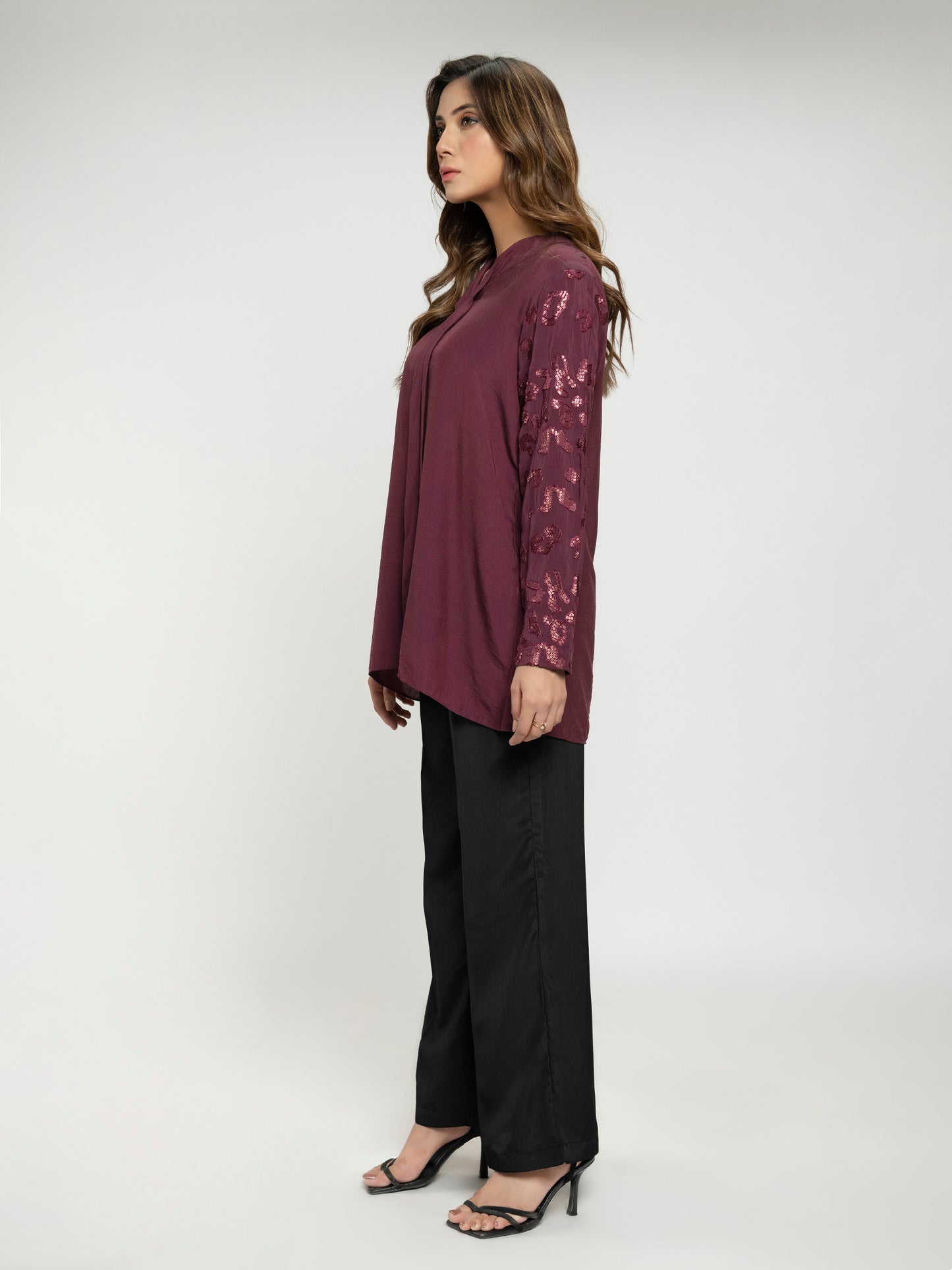 Embroidered Silk Top