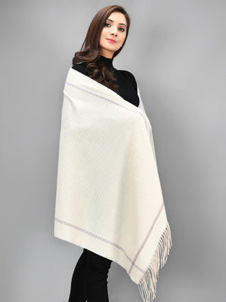 Patterened Shawl - Beige