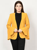 ruffle-sleeved-coat---yellow