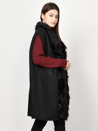 Thick Knit Fur Cardigan