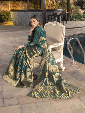 2-piece-yarn-dyed-saree-embroidered-(unstitched)