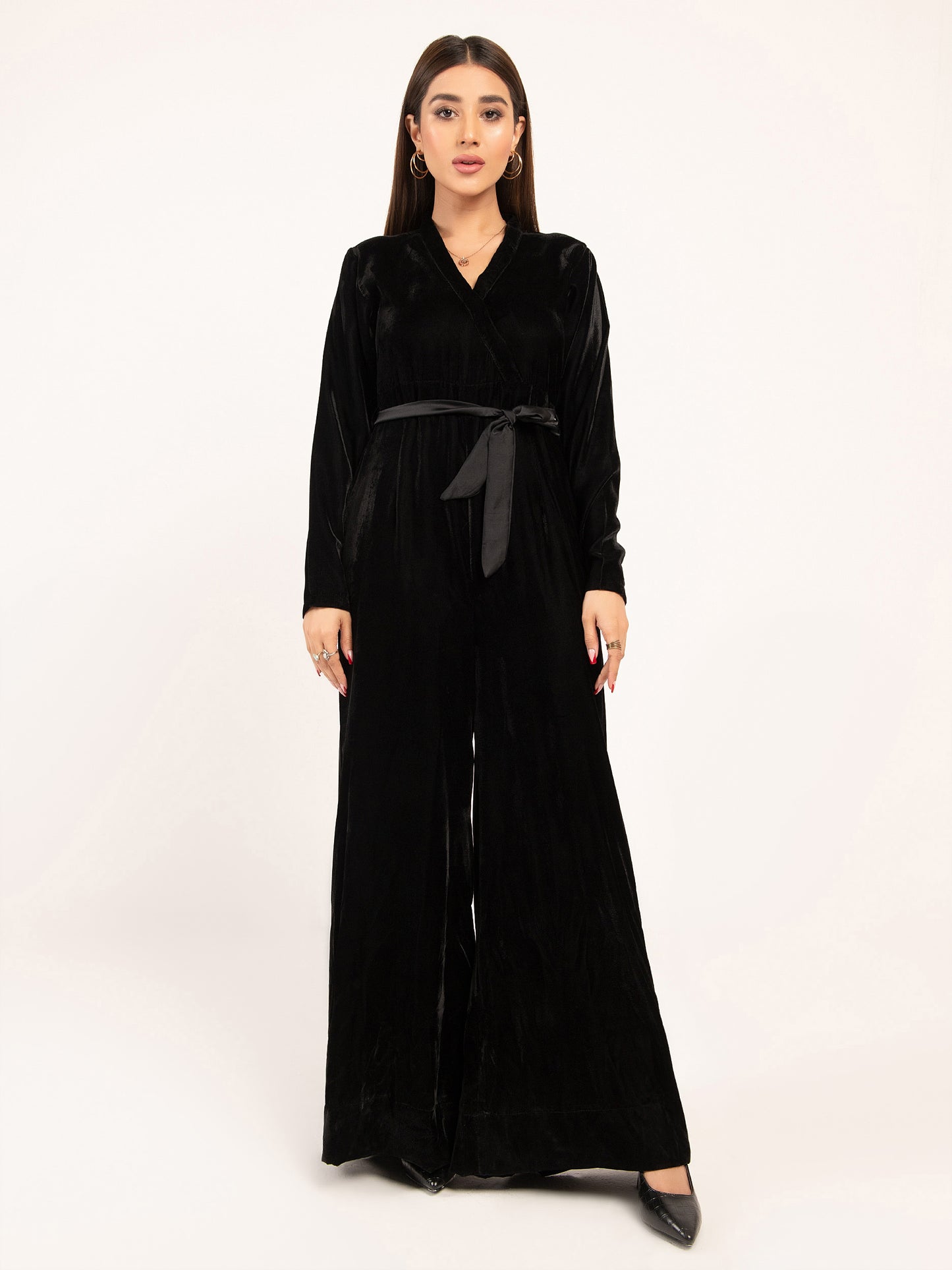 Plain Velvet Jumpsuit