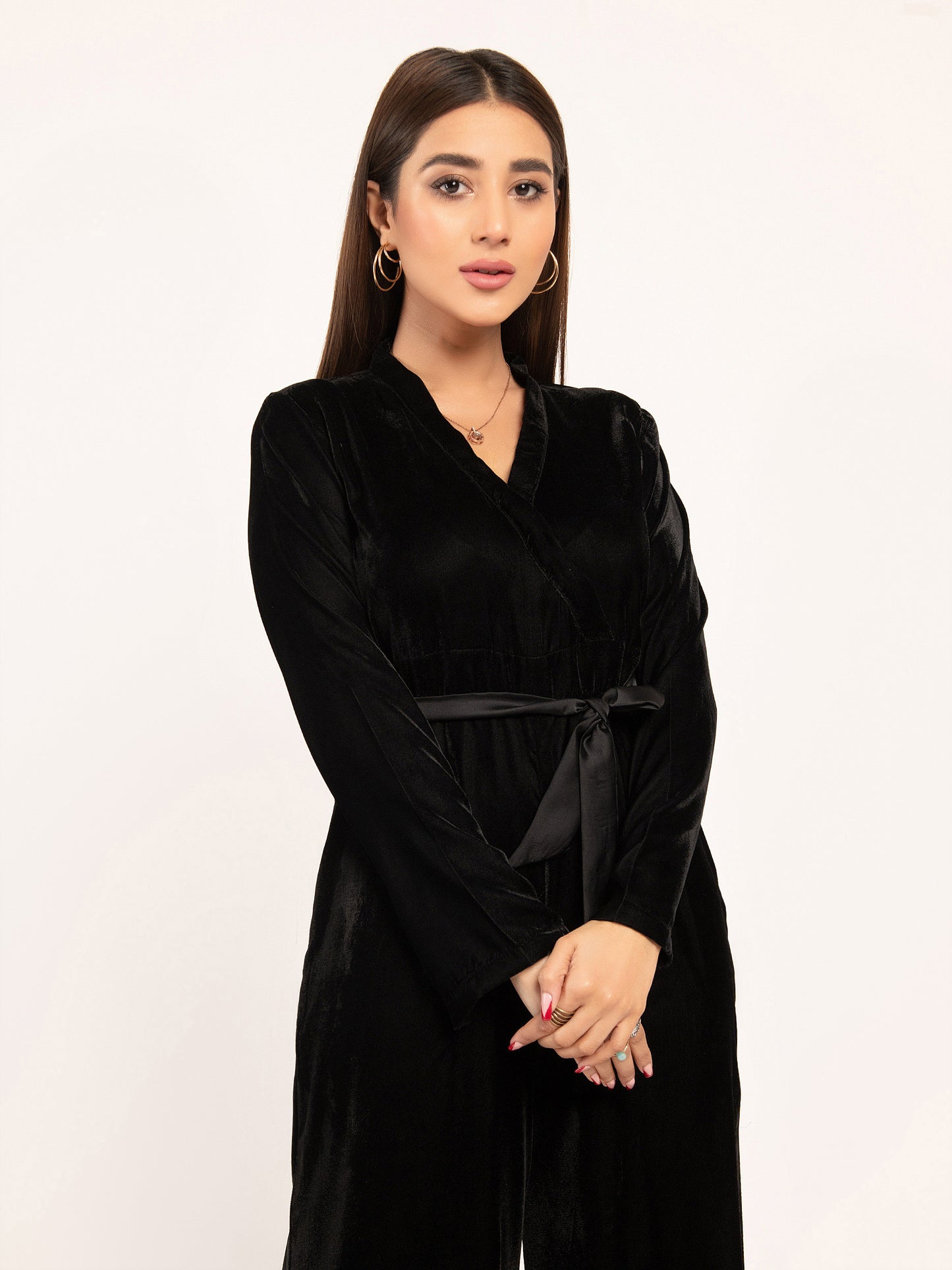 Plain Velvet Jumpsuit
