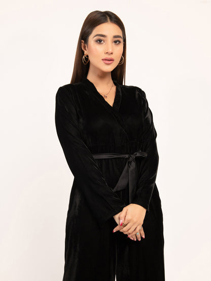 Plain Velvet Jumpsuit