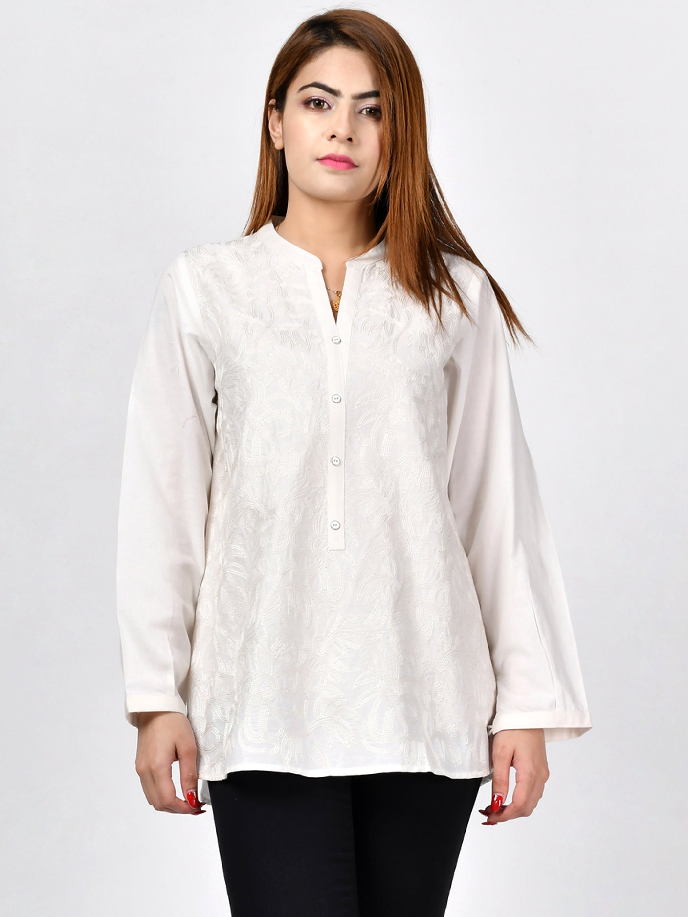 Embroidered Cambric Shirt