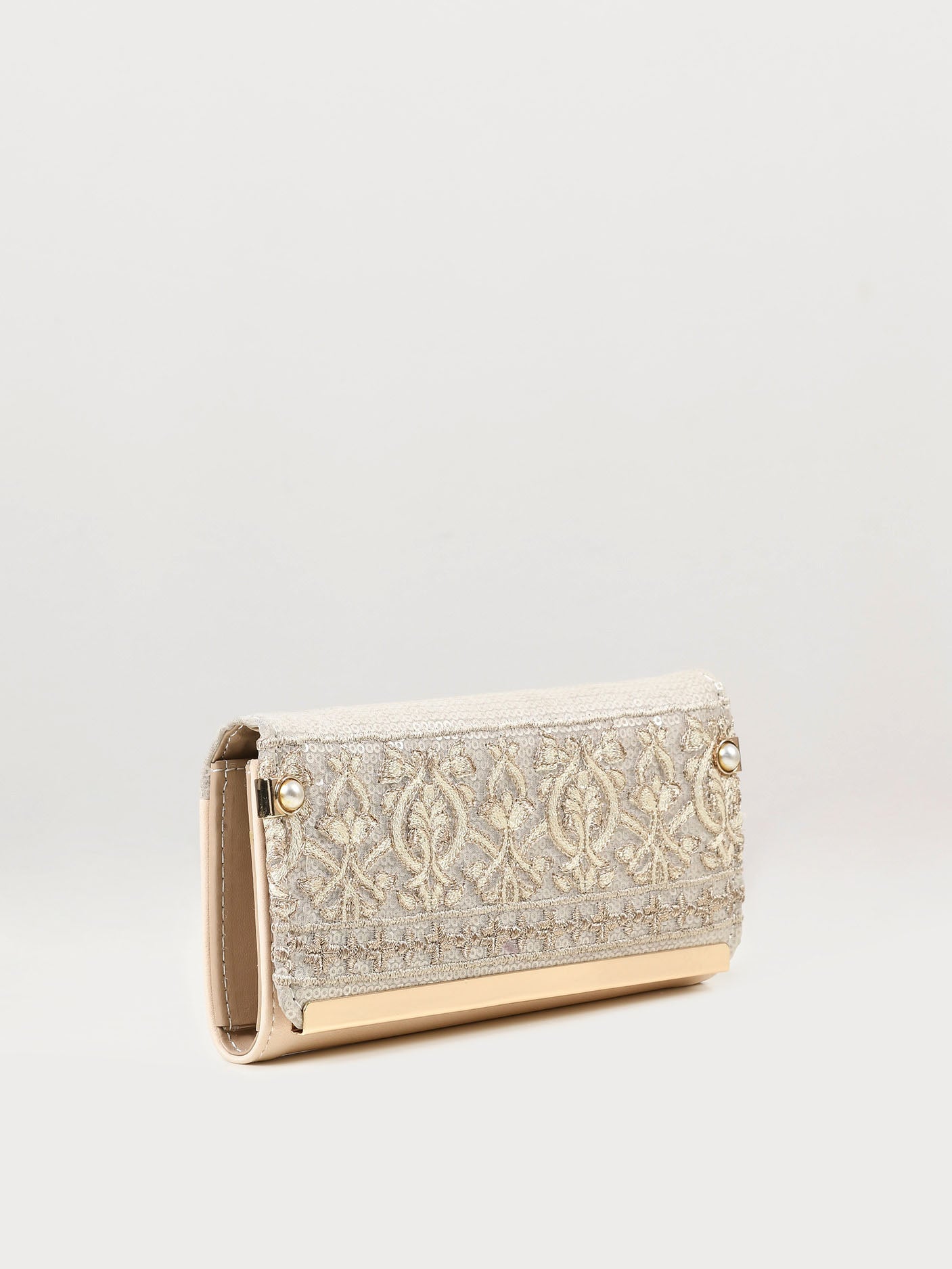 Sequin Embroidered Wallet
