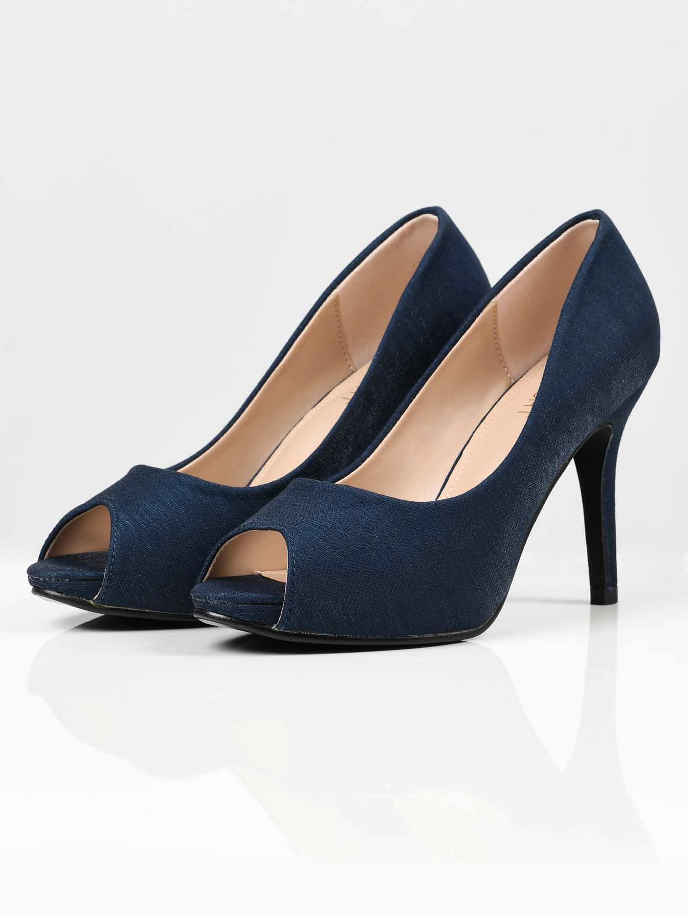 Shimmery Heels - Navy Blue
