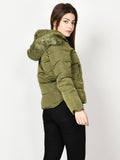 faux-fur-puffer-jacket---army-green