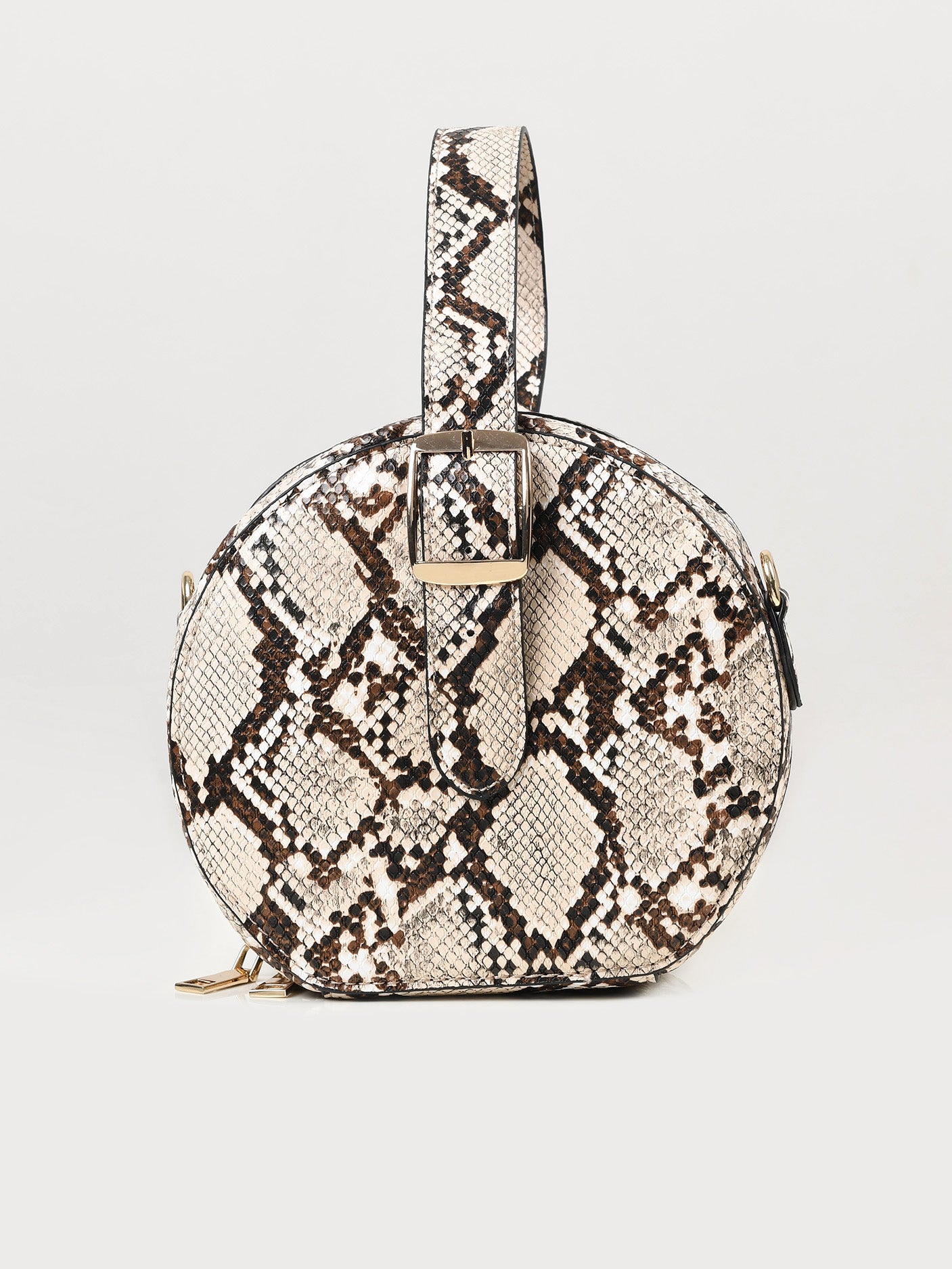 Textured Circular Handbag