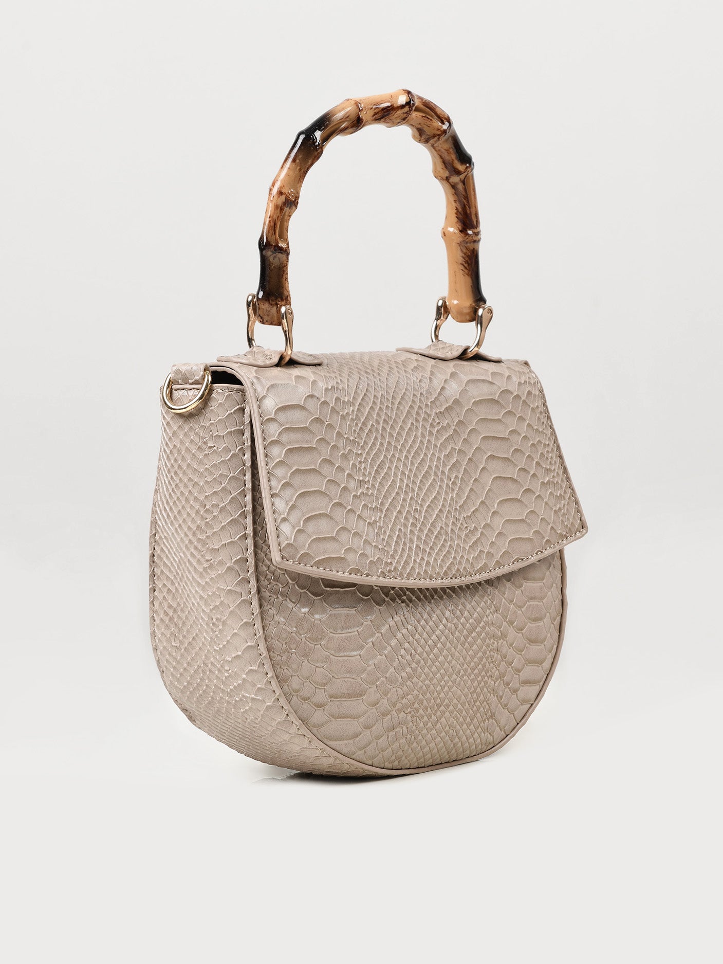 Textured Round Bottom Handbag