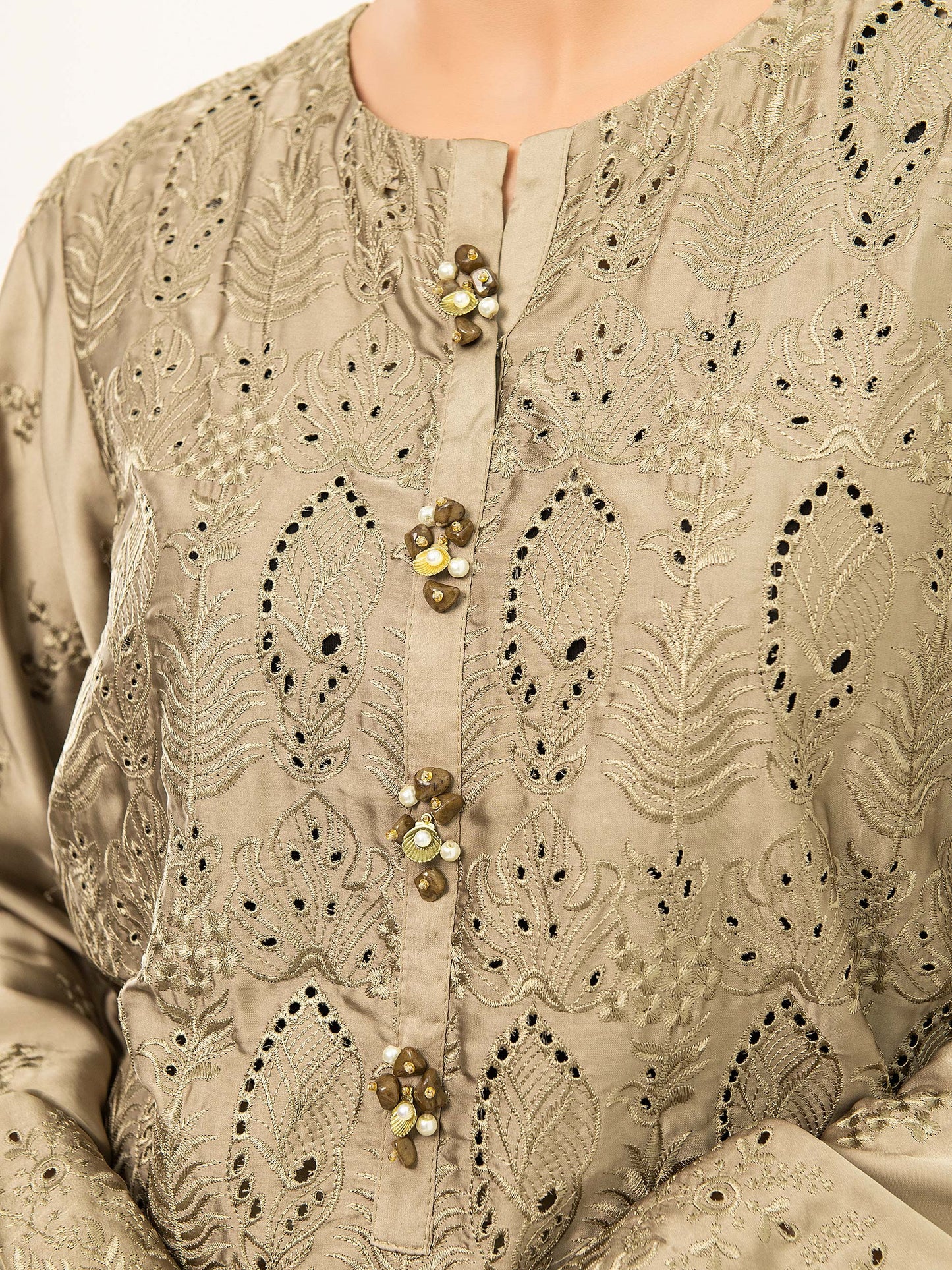 Silk Shirt-Embroidered (Pret)