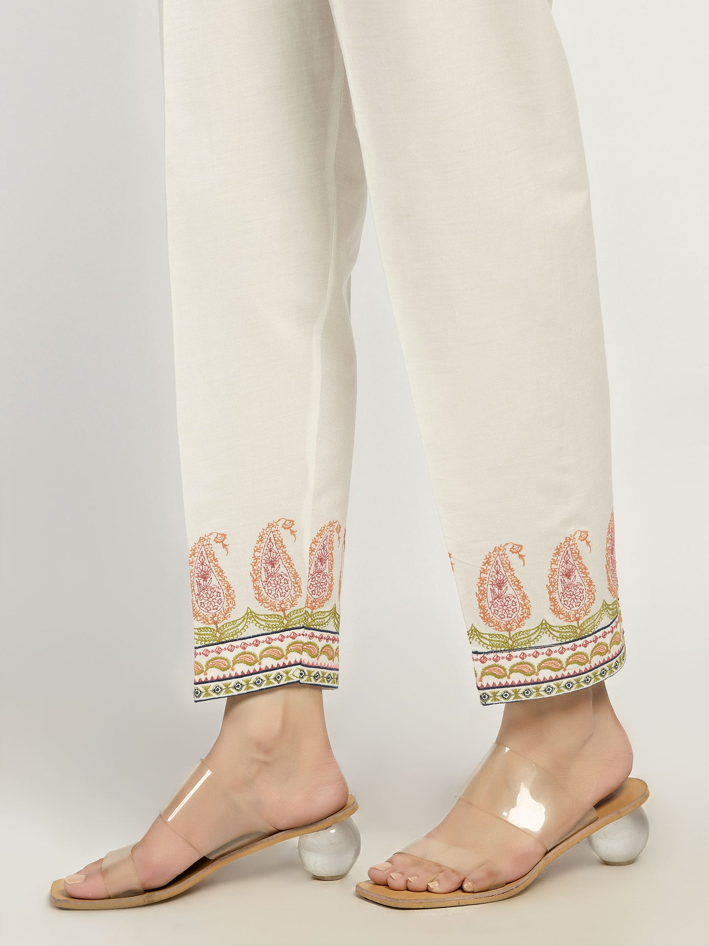 Embroidered Winter Cotton Trousers