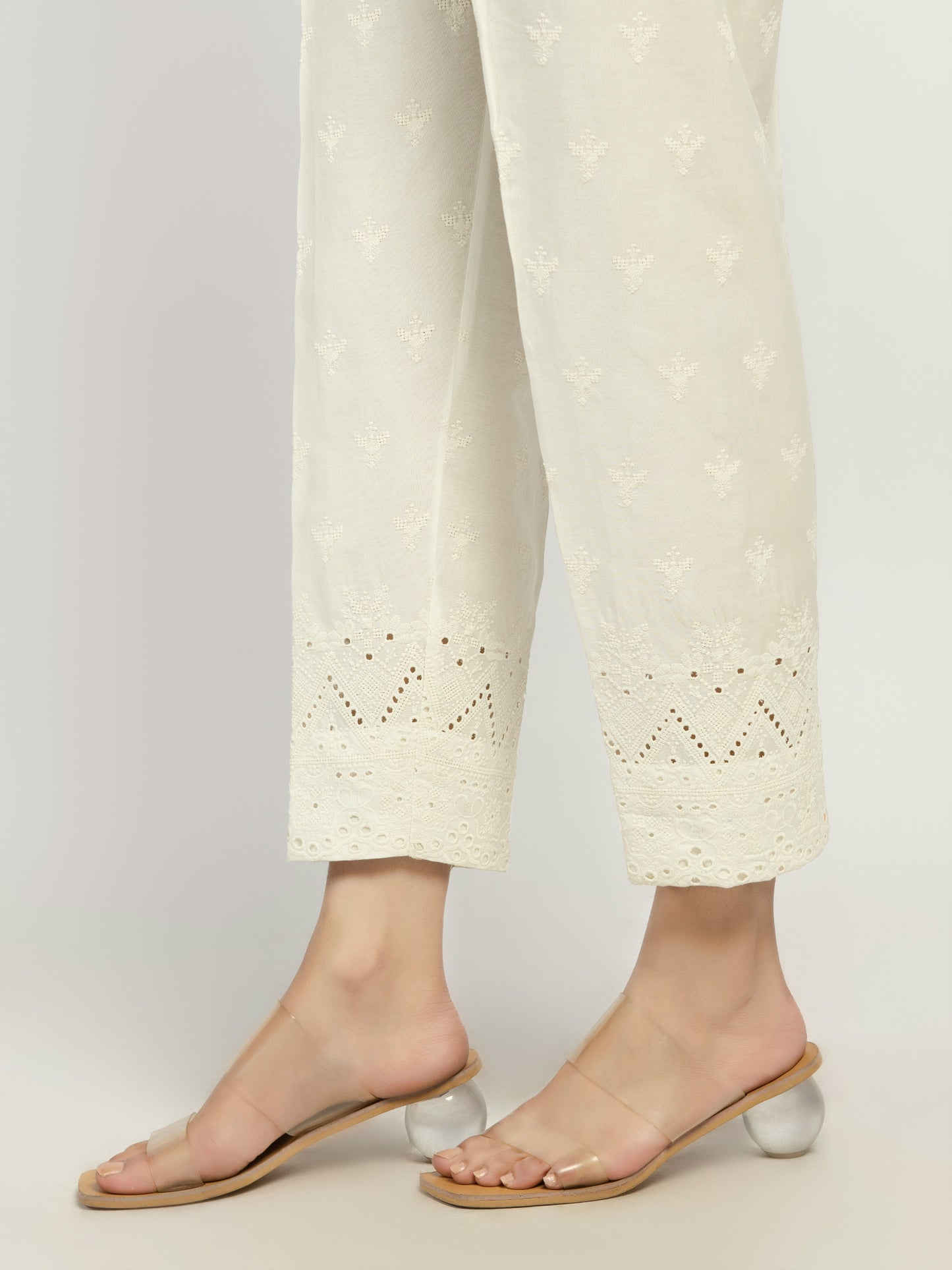 Embroidered Winter Cotton Trousers