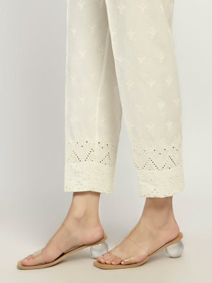 Embroidered Winter Cotton Trousers