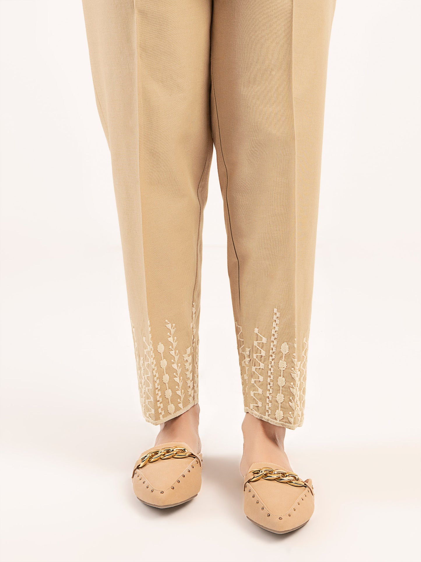 Embroidered Winter Cotton Trouser