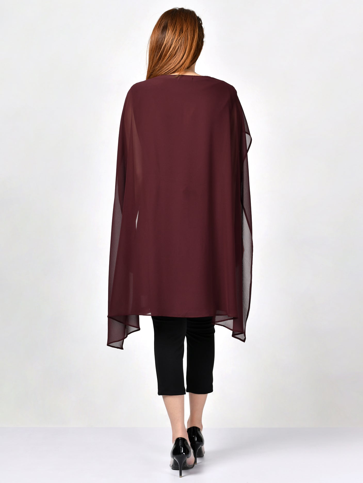 Belt Chiffon Dress Limelightpk