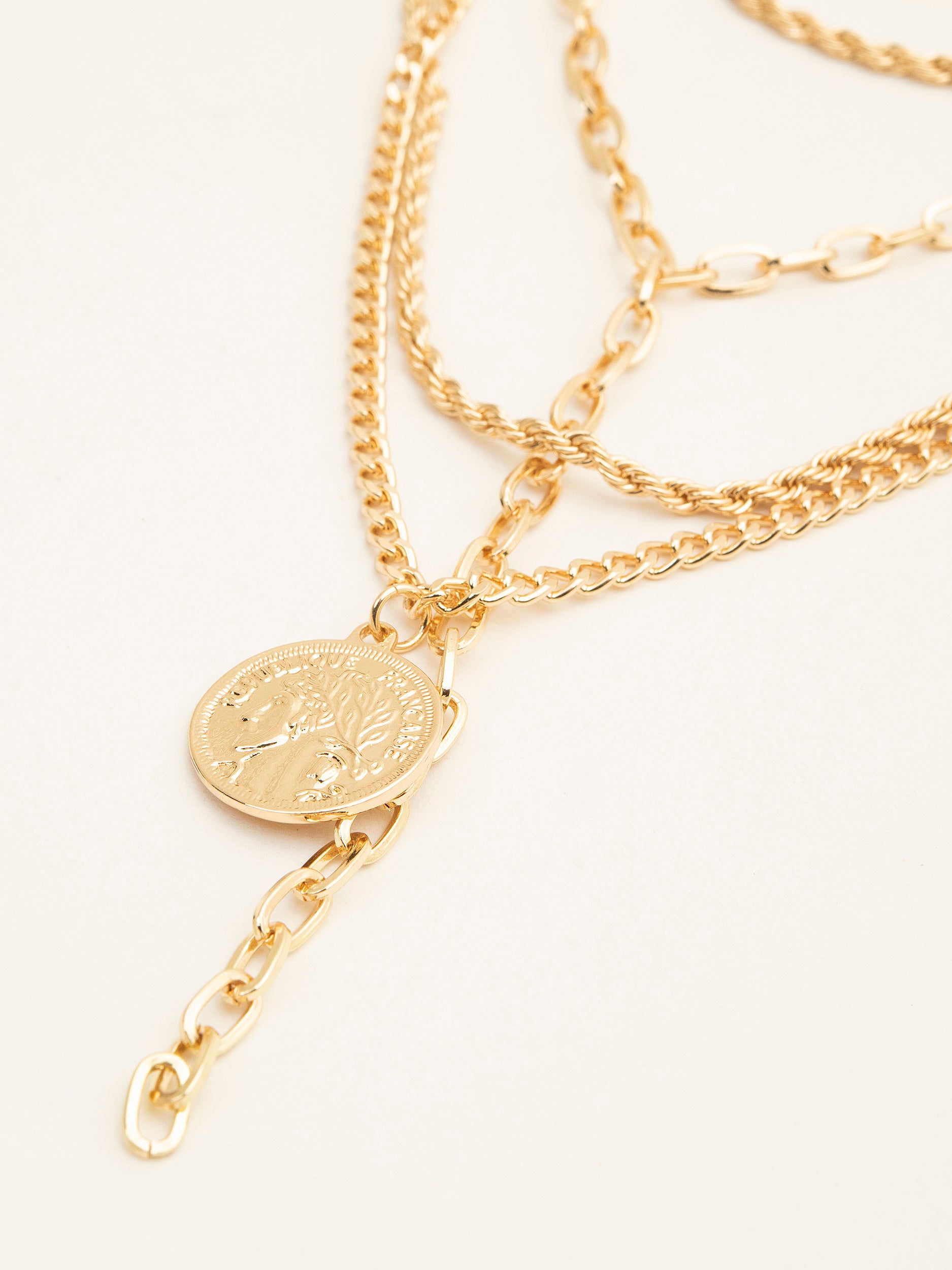 Multi-Layered Coin Pendant Necklace – Limelightpk