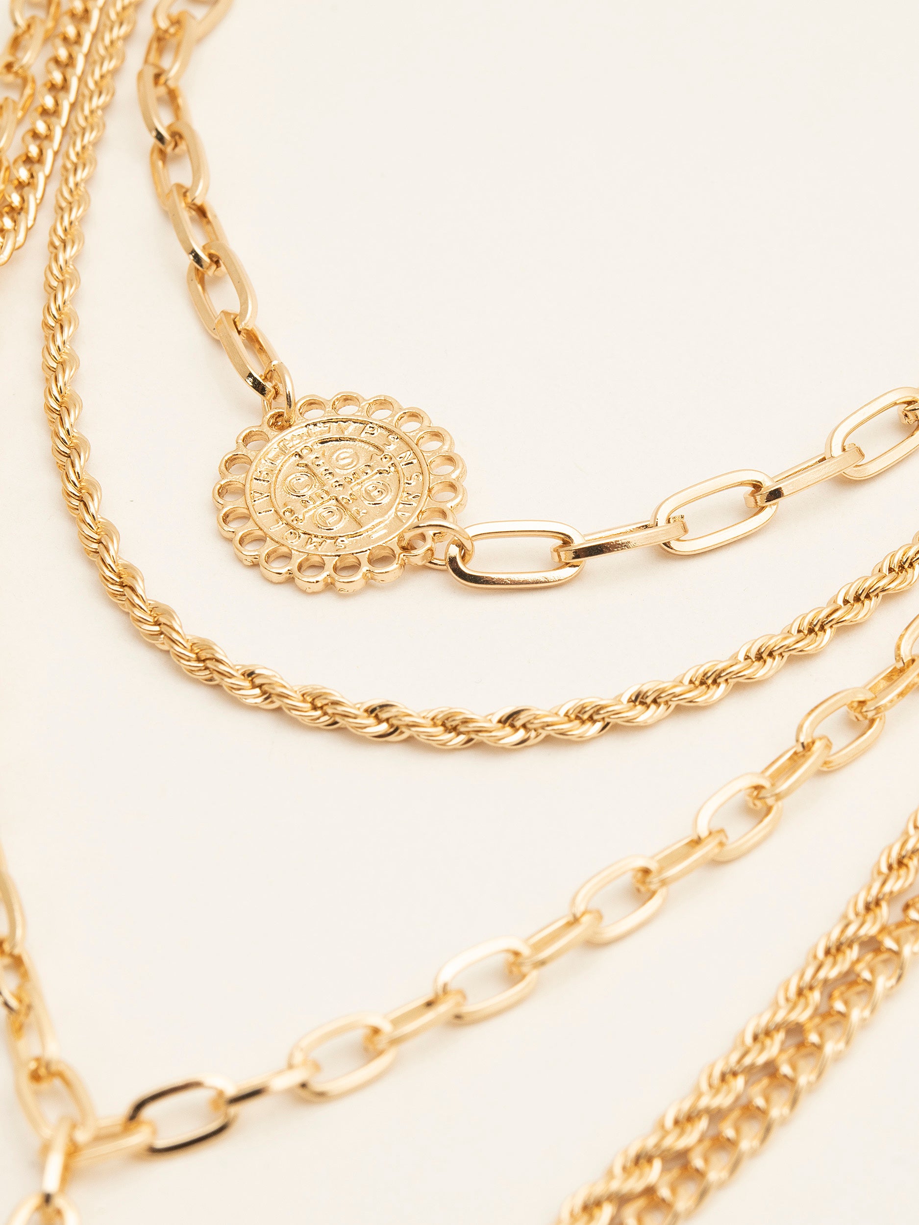 Multi-Layered Coin Pendant Necklace – Limelightpk