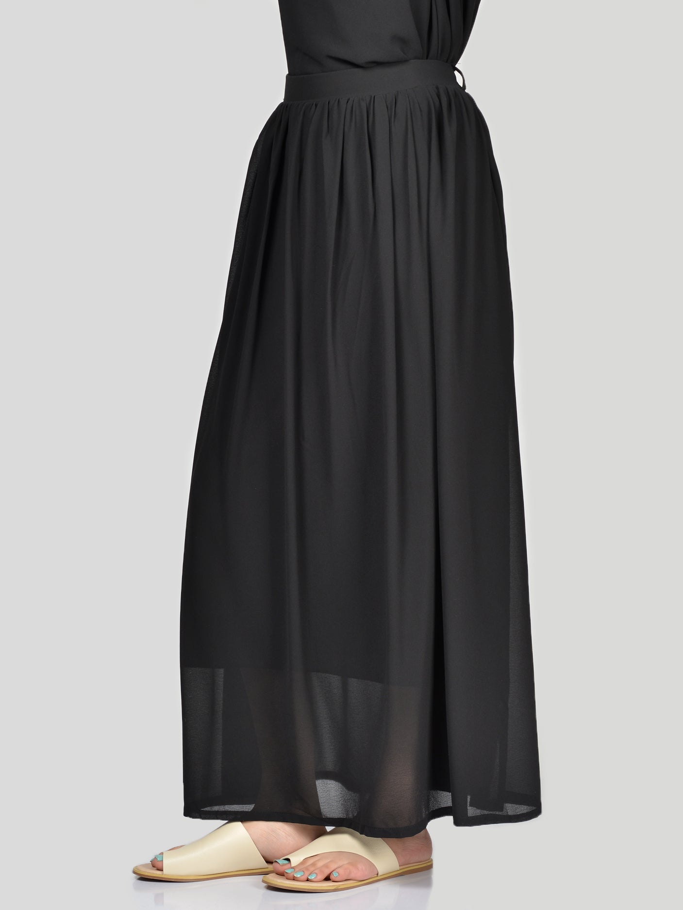 Chiffon Skirt-Black