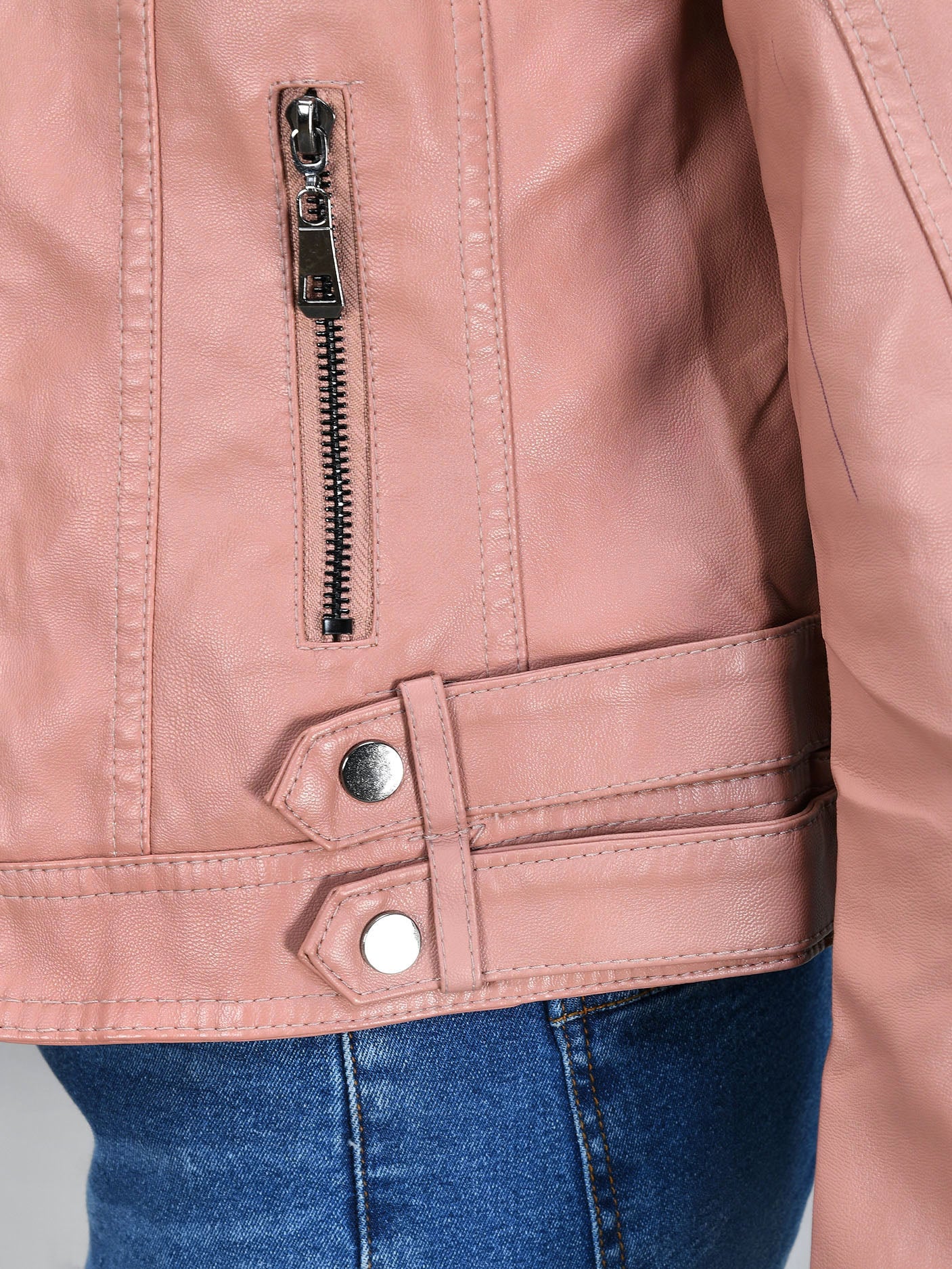 Iconic Leather Jacket - Pink