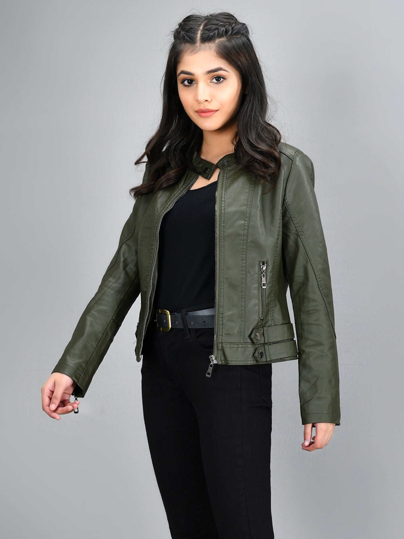 Iconic Leather Jacket - Green