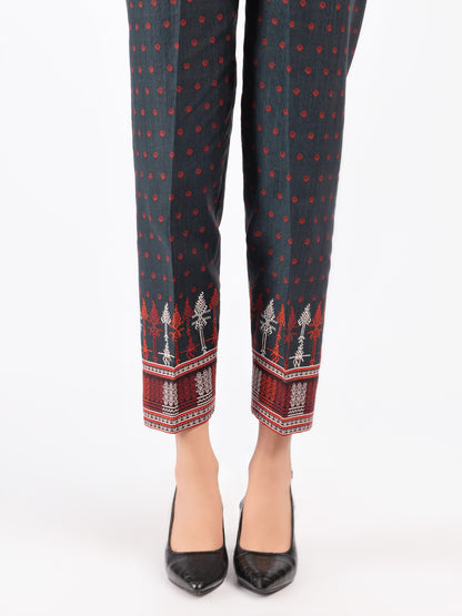 Printed Khaddar Trousers