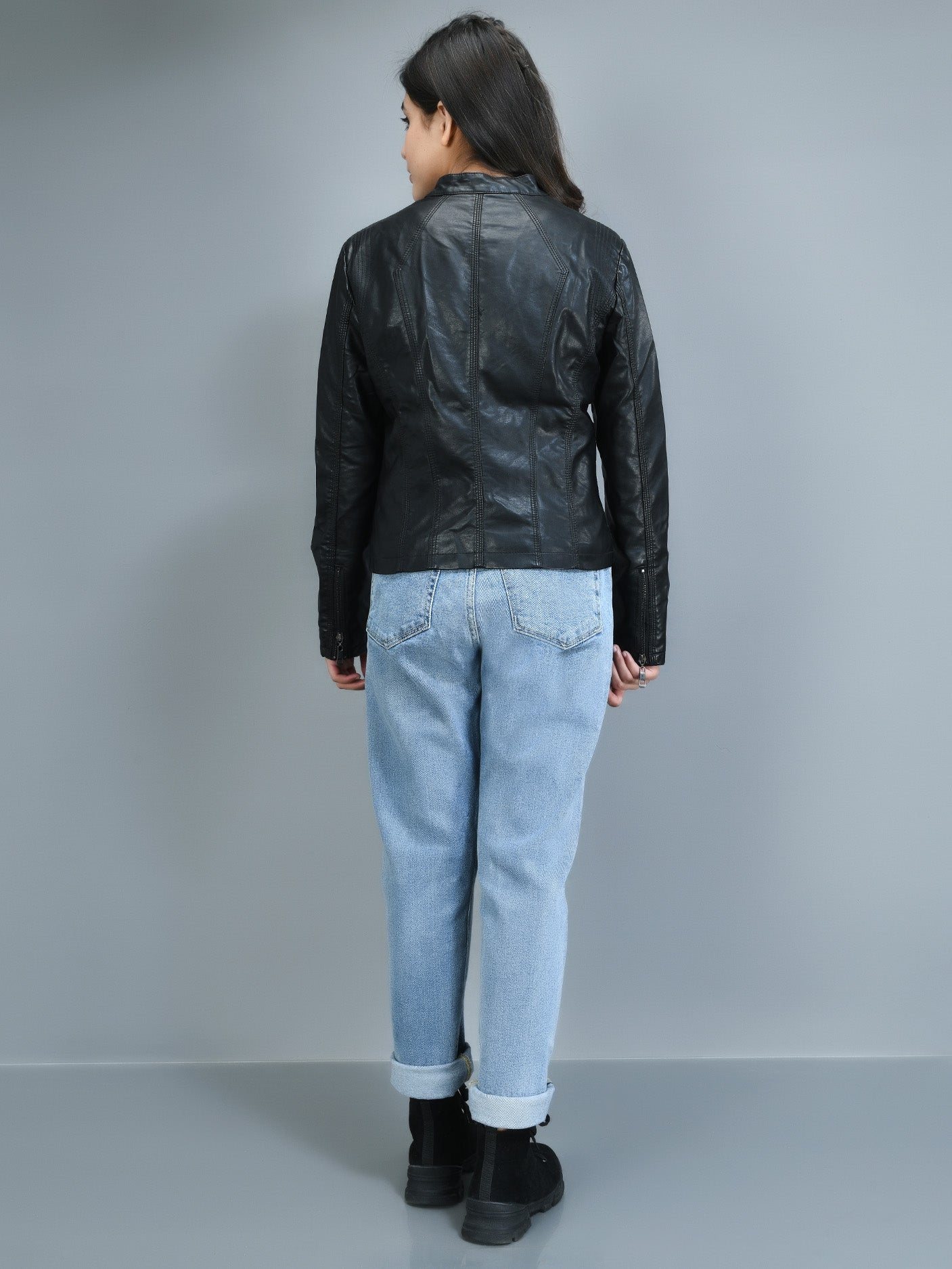 Classic Leather Jacket - Black