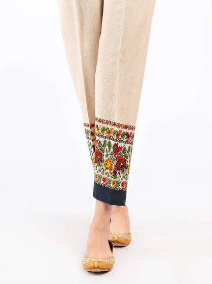 Printed Khaddar Trousers