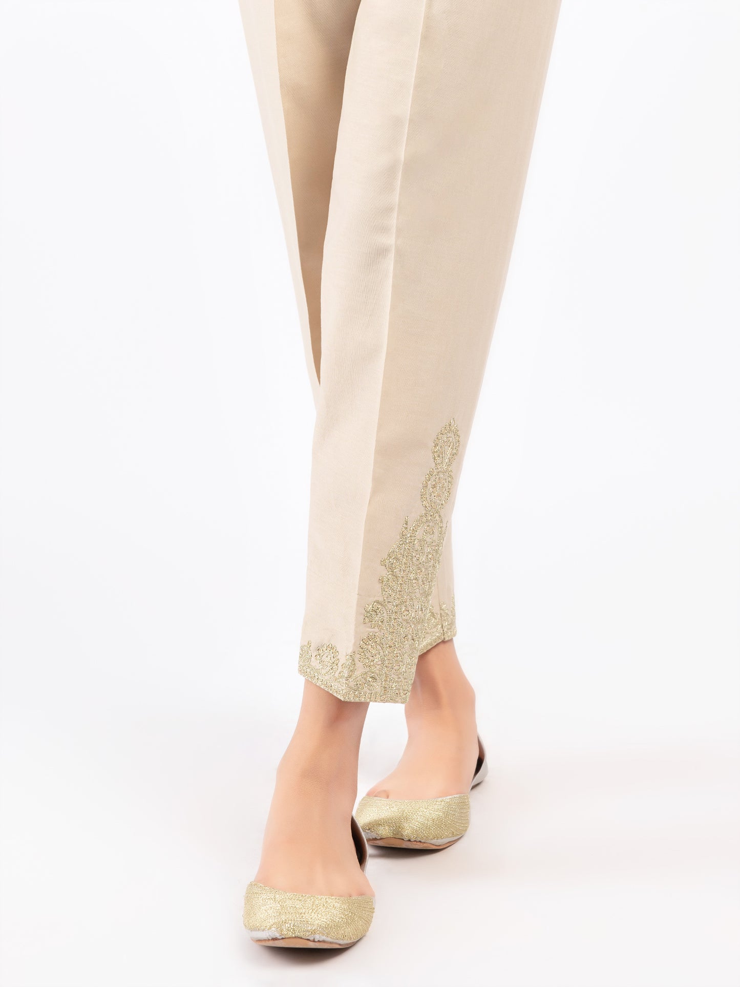 Embellished Winter Cotton Trousers